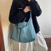 Summer small bag women's versatile shoulder oblique span bag casual tote retro tote solid color bag