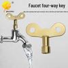 Quick Open Faucet with Locking Key and Four-Corner Handle
