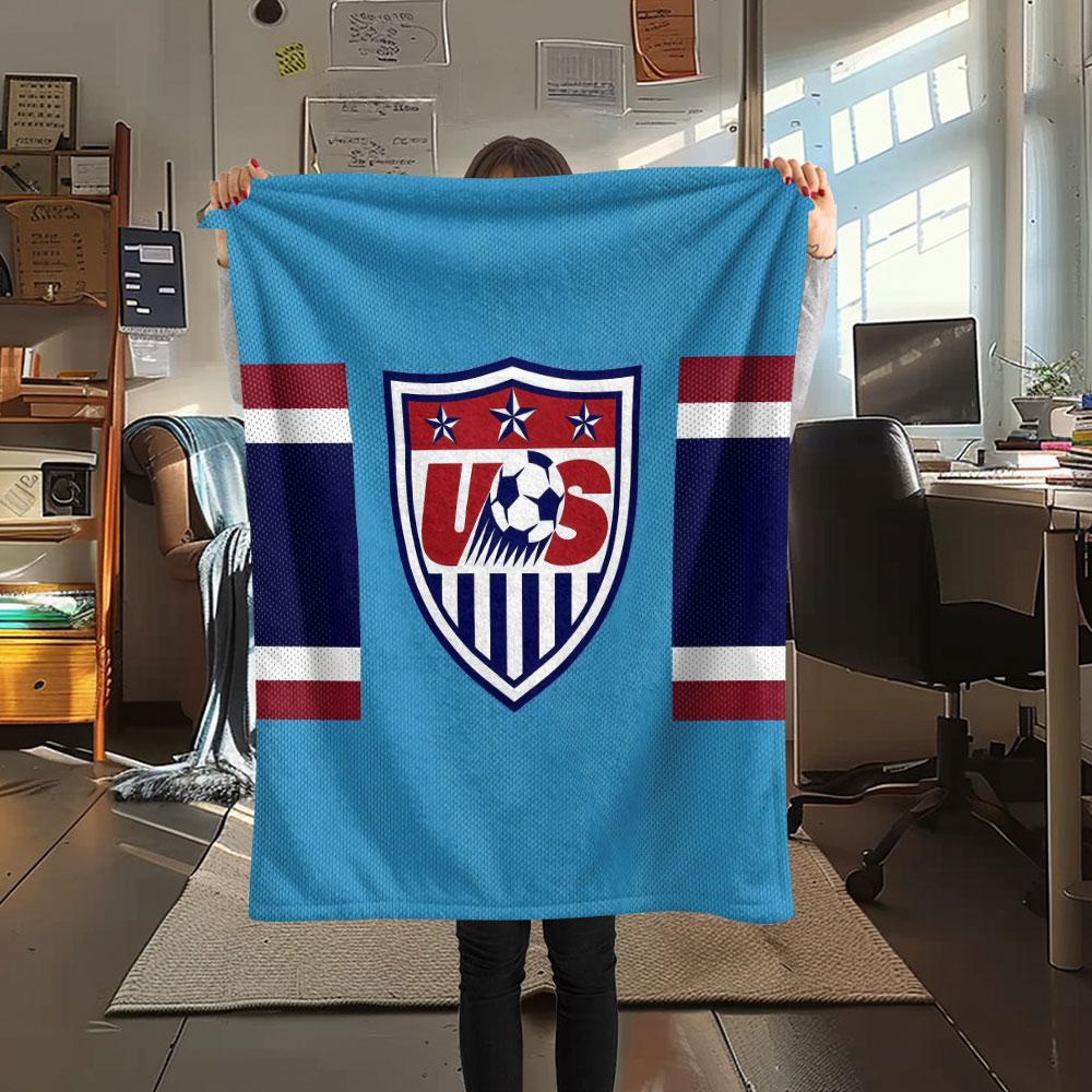 USA Fußball bedeckte Flanelldecke, weicher Überwurf für Schlafzimmer Sofa, waschbar, Fußballfanartikel, tolles Geschenk.