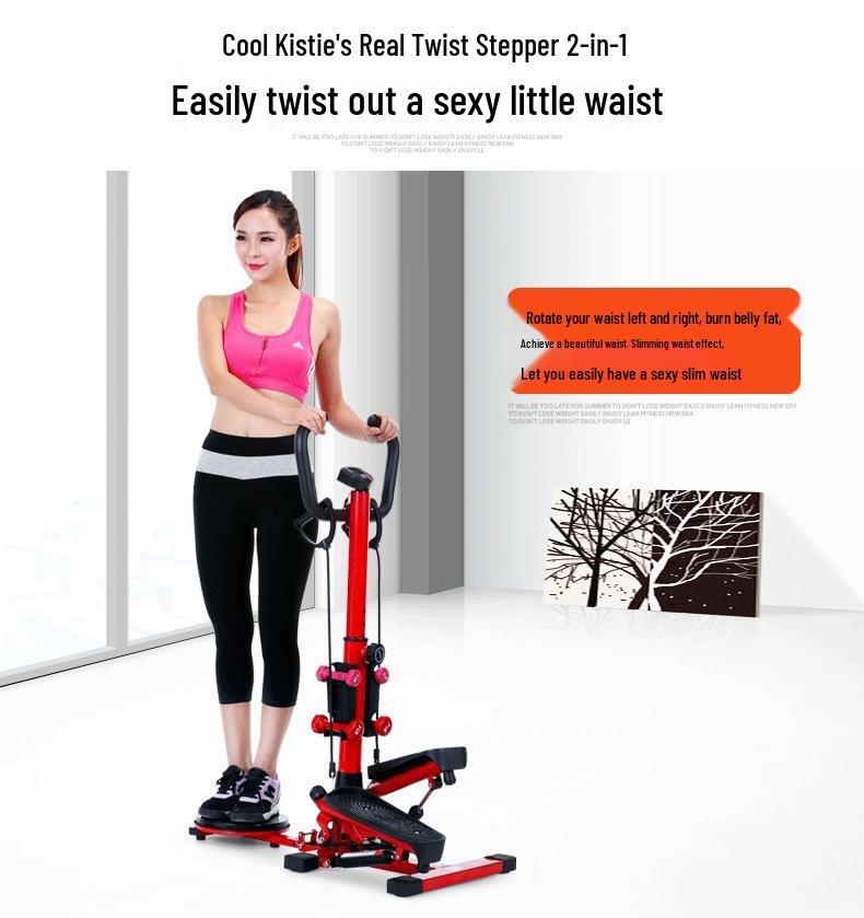 Multifunctional Silent Stepper with Twist Waist and Pull Rope