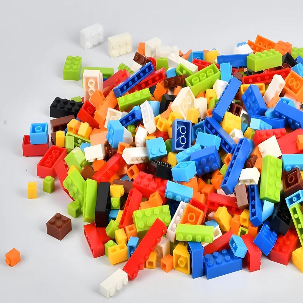 300/500/1000 DIY Kreative Bausteine Großpackung Stadt Klassische Bausteine Zusammengebaut Geburtstagsgeschenk Pädagogisches Spielzeug für Kinder