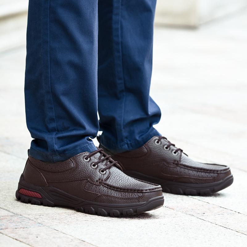 Кожаные мужские лоферы большого размера — фото 10