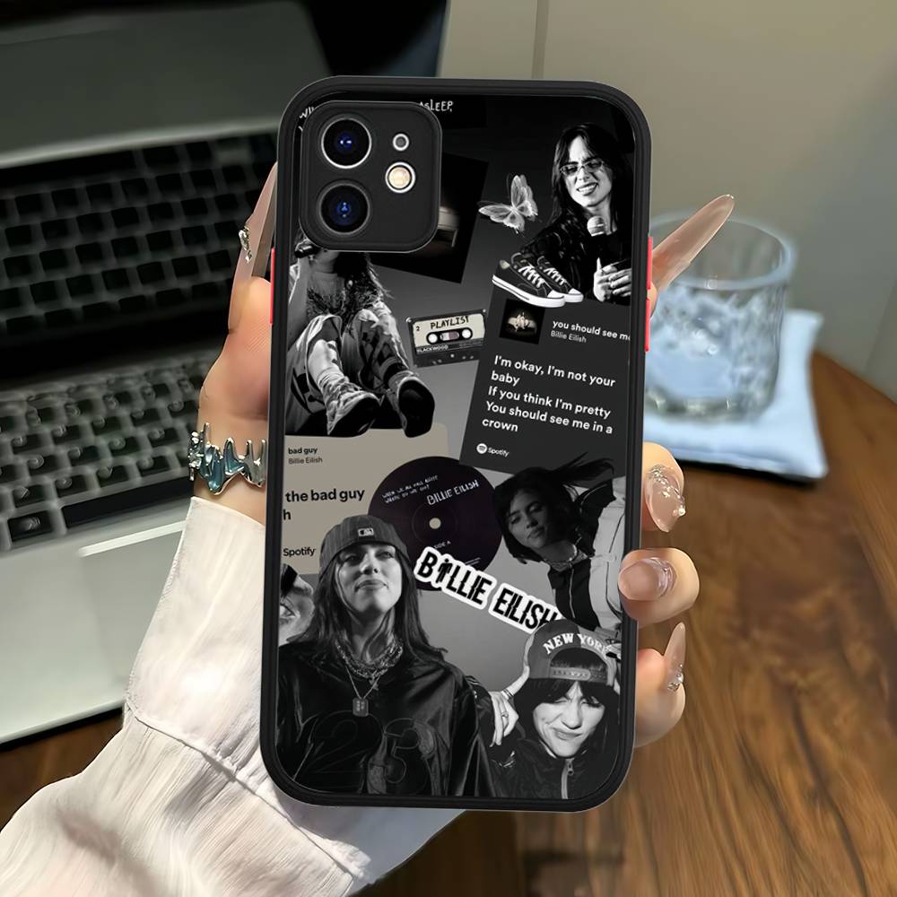 

Musician B-Billie E-Eilish Phone Case For IPhone 16 15 14 13 12 11 Pro Max 7 8 6 6s Plus Matte Cover iphone X