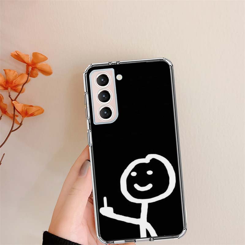 Funny Cute Cartoon Matchman Clear Phone Cases for Samsung S26 Ultra Galaxy S25 Edge S24 S23 FE S21 Plus S20 S22 S10 Cover Patter
