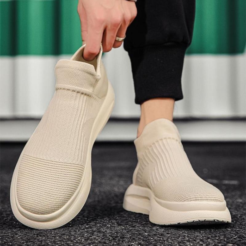 Elastic Socks Sports Shoes for Men Breathable Cushioned Insole Outdoor Without Leather Designer Walking Light Man Casual Sneaker