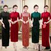 New Improved Mother Retro Long Cheongsam Daily New Chinese Dress Xi Mother-in-law