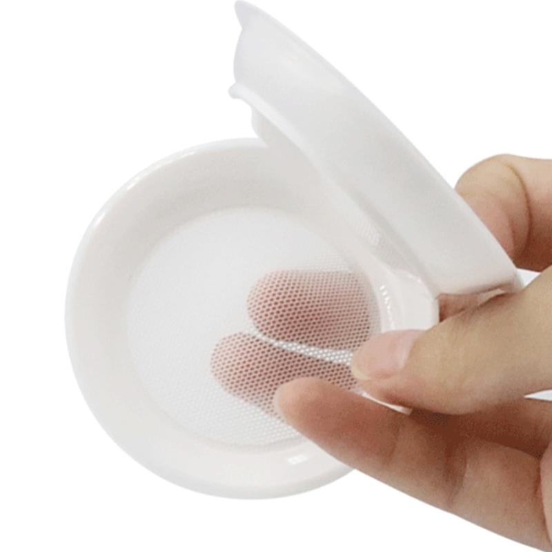 Loose Powder Containers,Reusable Empty Makeup Powder Case with Elasticated Net Sifter for Setting Powder,Face Powder
