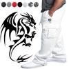 New Men's Straight Design Sense Niche Overalls Drawstring Multi-pocket Sports Casual Pants