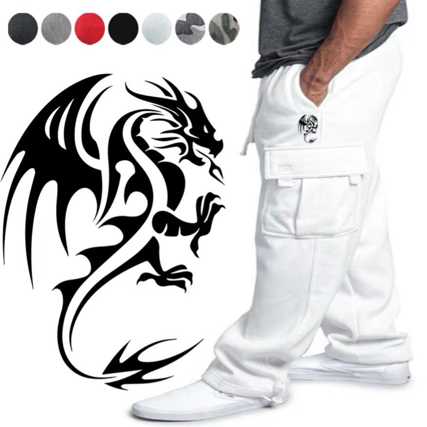 

Новые мужские прямые дизайнерские комбинезоны Sense Niche, спортивные повседневные брюки с несколькими карманами и завязками 5XL белый