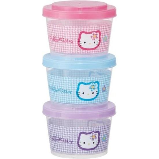 Skater storage container 3-piece set 240ml side dish made Japan Sanrio Hello Kitty Kao Hana SIJ3-A