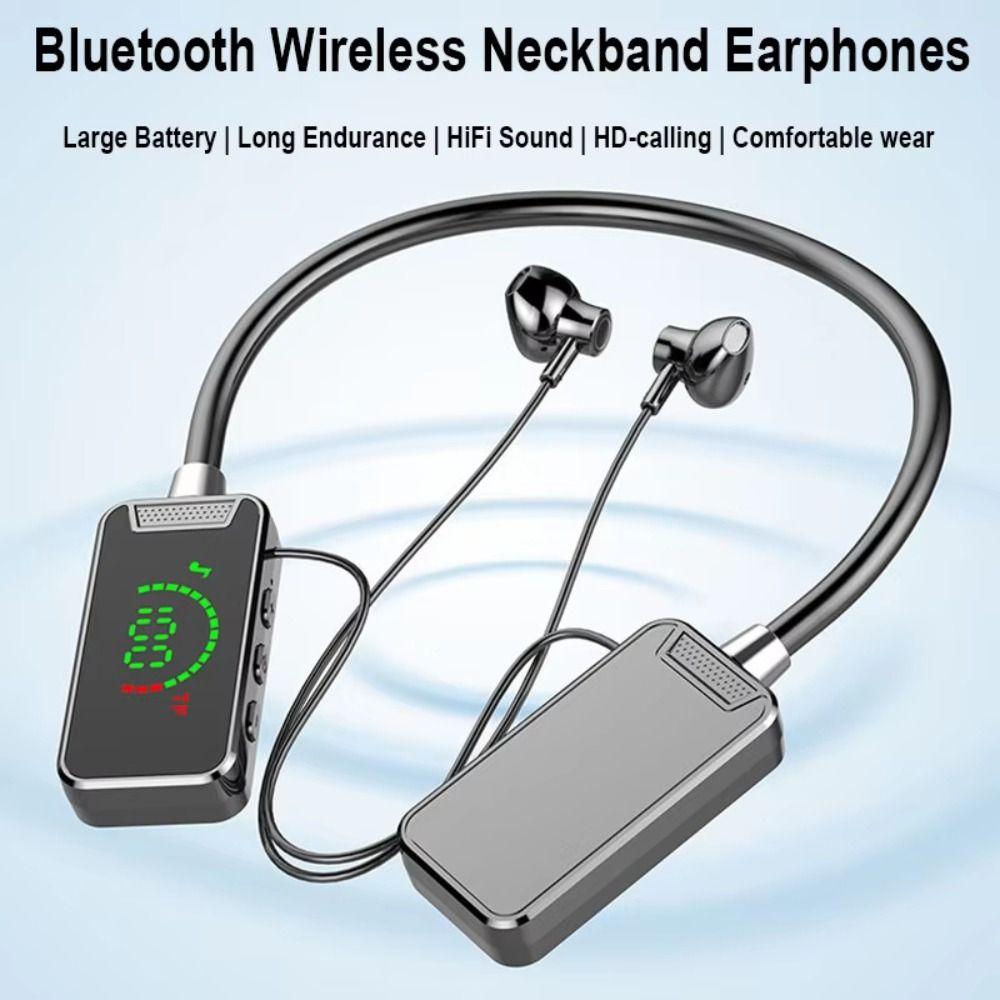 Handsfree Bluetooth Earphones HIFI Sound Noise Reduction Earbuds Neckband Earphones  Travel