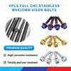 4Pcs/Set Full Cnc Stainless M5X25Mm Visor Bolts For Nmax / Pcx / Aerox / Adv Flower Design