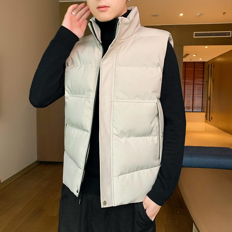 Vest Men'S Warm Down Cotton Youth Vest Men'S Thickened Vest Jacket Youth Large Size Vest