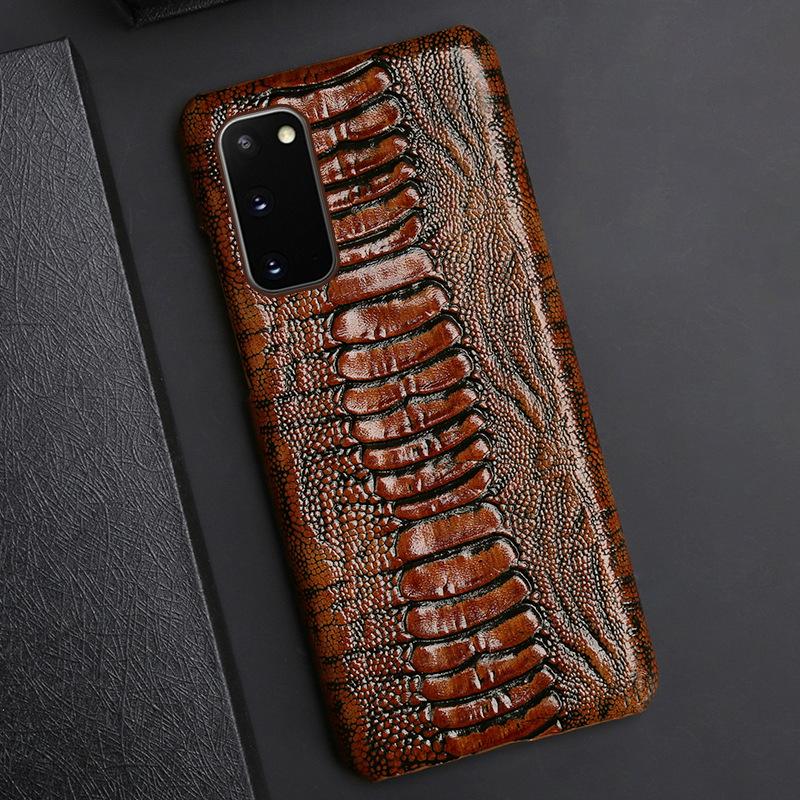 Luxury Genuine Leather Phone Case For Samsung Galaxy S 25 S25 S24 S23 Ultra S21 S22 Plus Note 20 A55 5G Back Cover