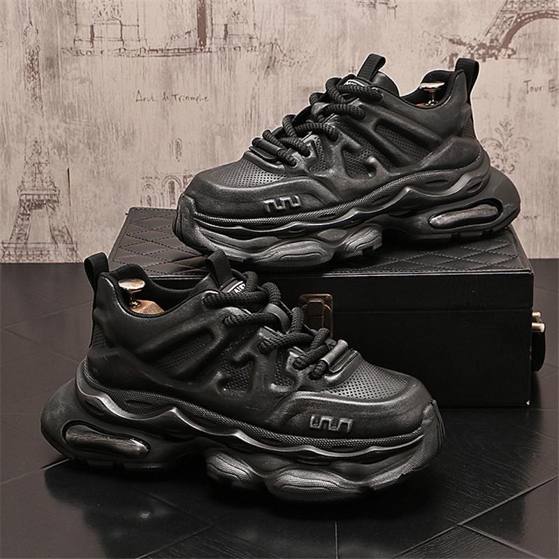 

Мужские кроссовки, модная обувь для скейтбординга, кроссовки на платформе со шнуровкой, повседневная обувь для мужчин, вулканизированная обувь, теннисные туфли для мужчин 38 чёрный