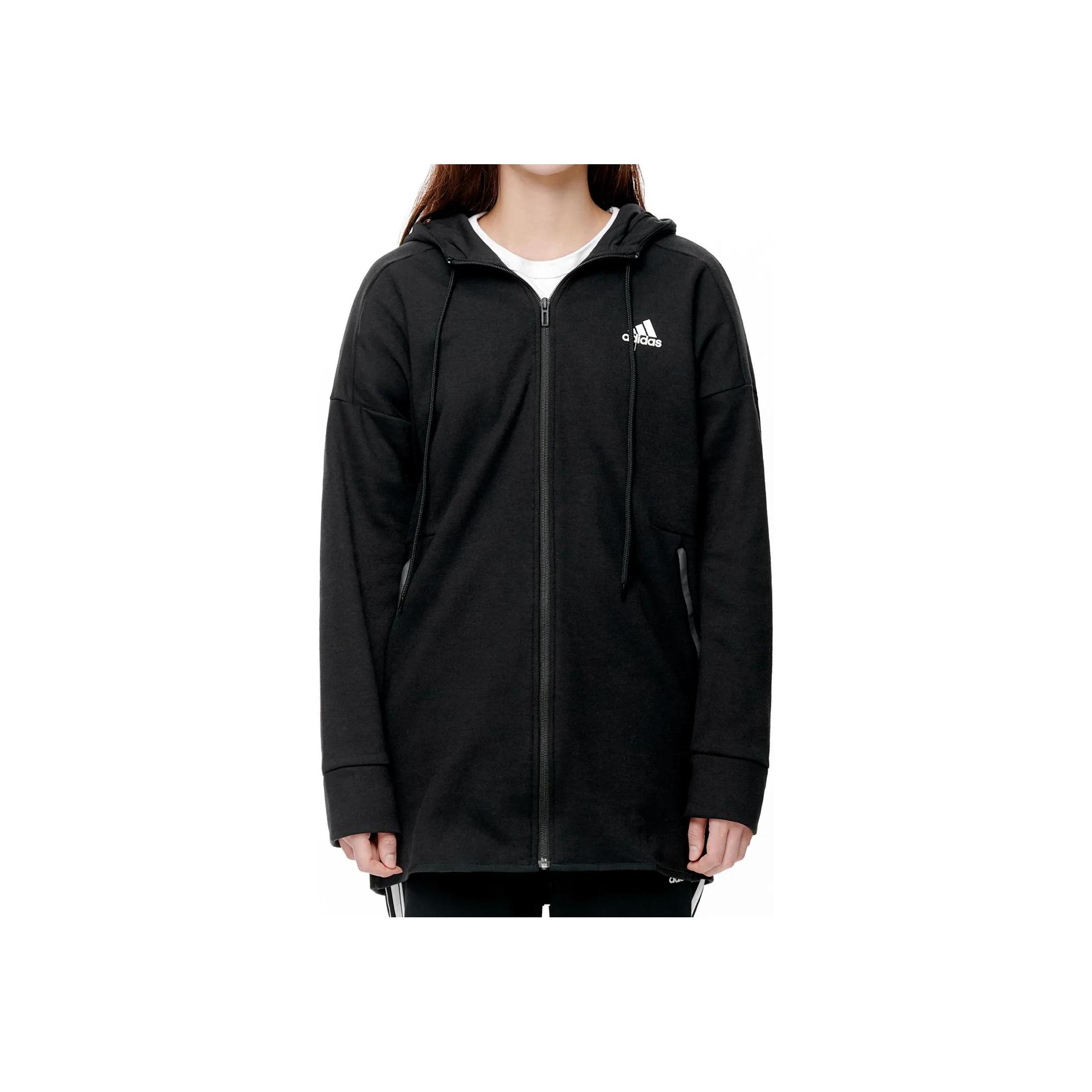 Adidas Logo Striped Design Hooded Sports