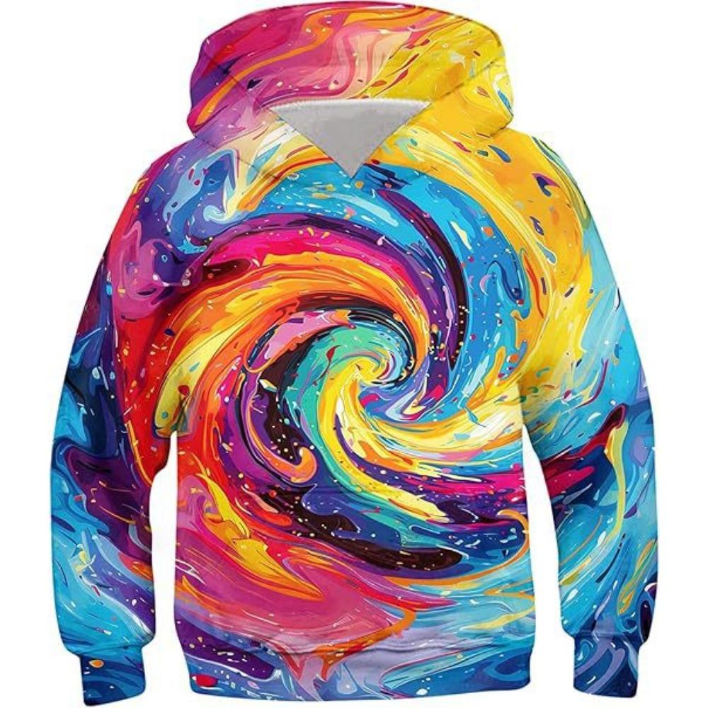 Children's Colorful Cool 3D Digital Printed Boys' Personalized Fashion Hoodie Sweatshirt