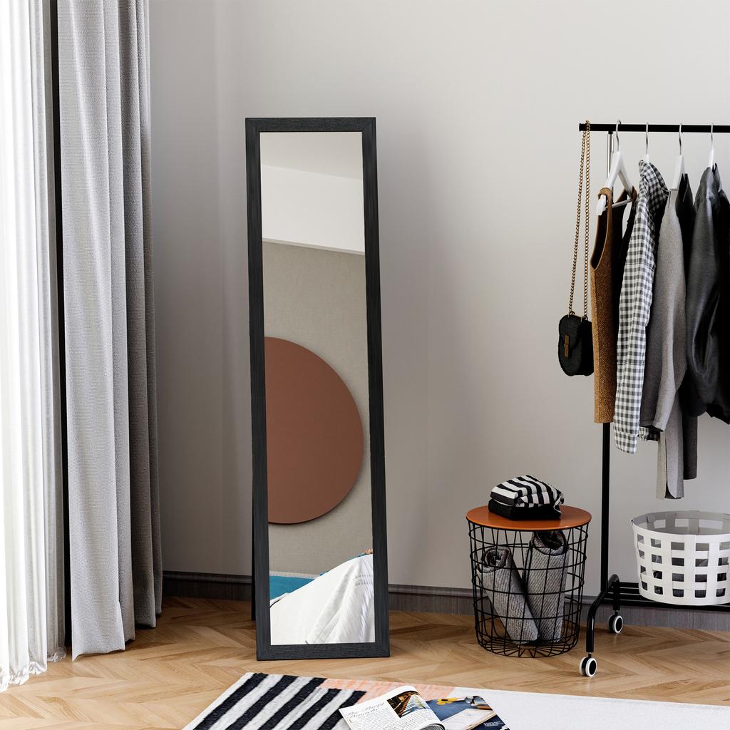 Full Length Mirror for Bedroom, Free Standing Dressing Mirror, Wall Mirror for Living Room, 37 X 154 Cm, Black