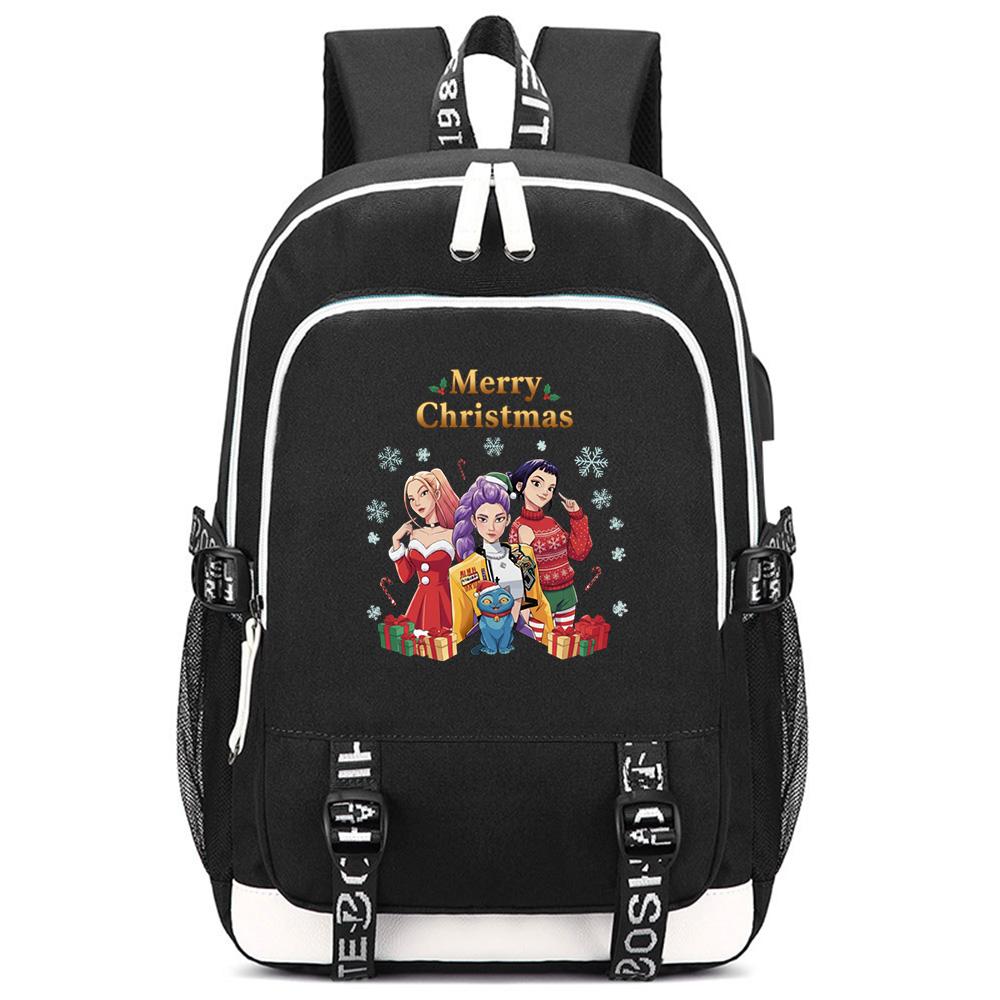 Cartoon K-Pop Demon Hunters Bedrukte Rugzak met Grote Capaciteit voor Tiener Student Meisje Jongen Schooltas Boekentas Kindercadeau Waterdichte Reistas