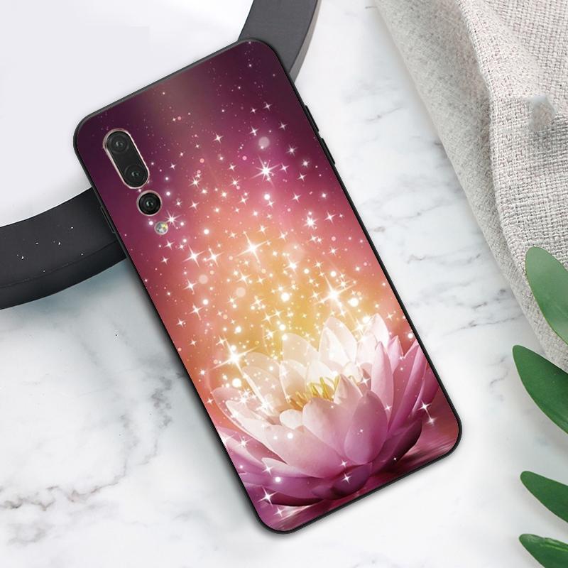 Lotus Blue White Flowers Case For Huawei Nova Y73 Y72 Y70 Y90 Y60 Y61 Y91 12s 12i 11i 8i 9 10 SE P40 Lite P60 P30 Pro