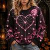 Women's Halloween Theme Crewneck Sweatshirt Casual Pullover Top