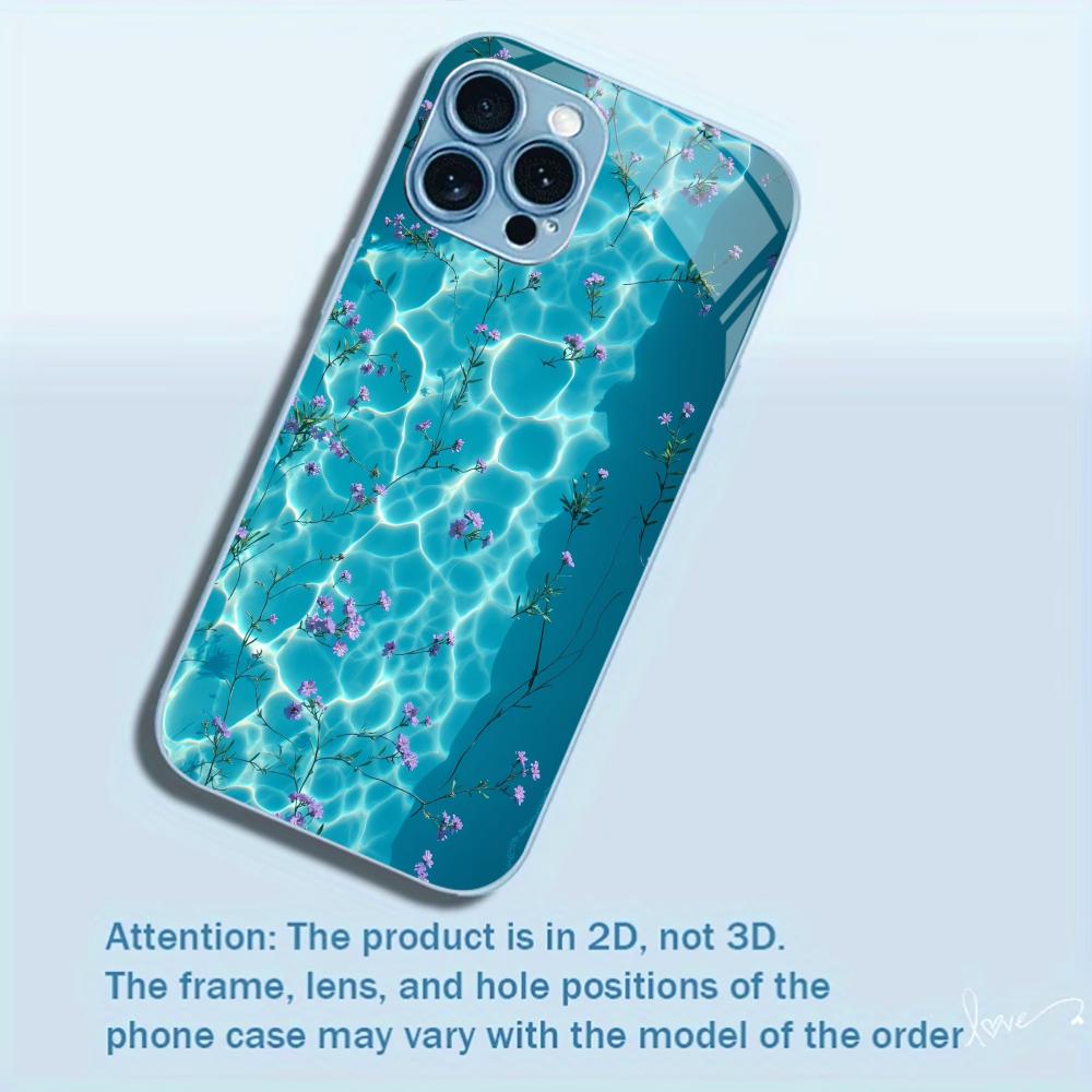 Minimal Water Ripple Flowers for iphone 17 case for coque iphone Fashion Case fundas Glass for iPhone 17 16 15 14 13 pm Pro Plus