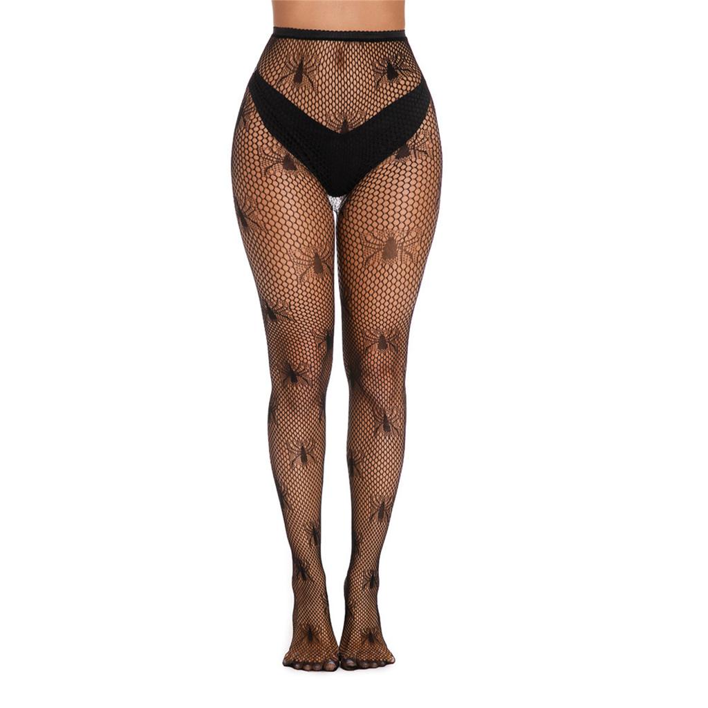 Halloween Fishnet Tights Pattern Tights Snake Skull Spiderweb Sheer Mesh Stockings Leggings High Waist Pantyhose Hosiery