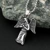 Vintage Trends Angel Wing Pendant Necklaces for Men Women 316L Stainless Steel Punk Fashion Lucky Jewelry Gifts Dropshipping