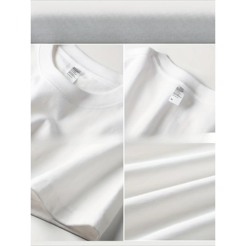European Size Heavy Trendy Brand Pure Cotton Short-sleeved T-shirt for Men's Summer Korean Printed Casual Versatile Tops for Men