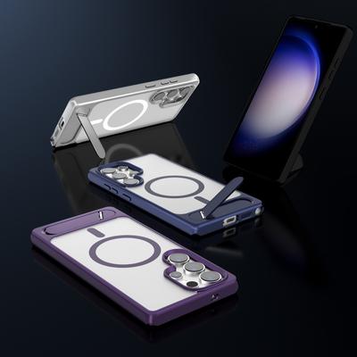 For Samsung Galaxy S25 Ultra Case Compatible with MagSafe Kickstand TPU+PC Matte Phone Cover