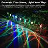 6PCS Solar Outdoor Lamp RGB Night Lights IP65 Waterproof Stainless Steel Long Battery Life Garden Yard Walkway Lawn Decor