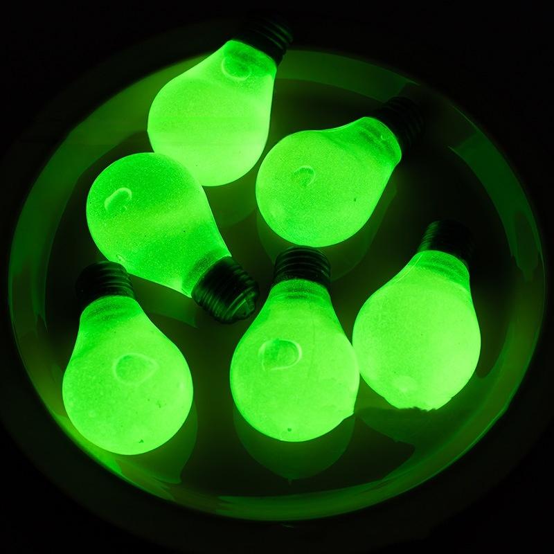 Light Bulb Luminous Fidget Squeeze Toy 2/4Pcs Maltose Slow Rebound Soft Stress Relief Toy for Home Decor Ornament