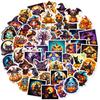 50 Black Face Halloween Stickers Horror Horror Night Personality Pumpkin Halloween Stickers