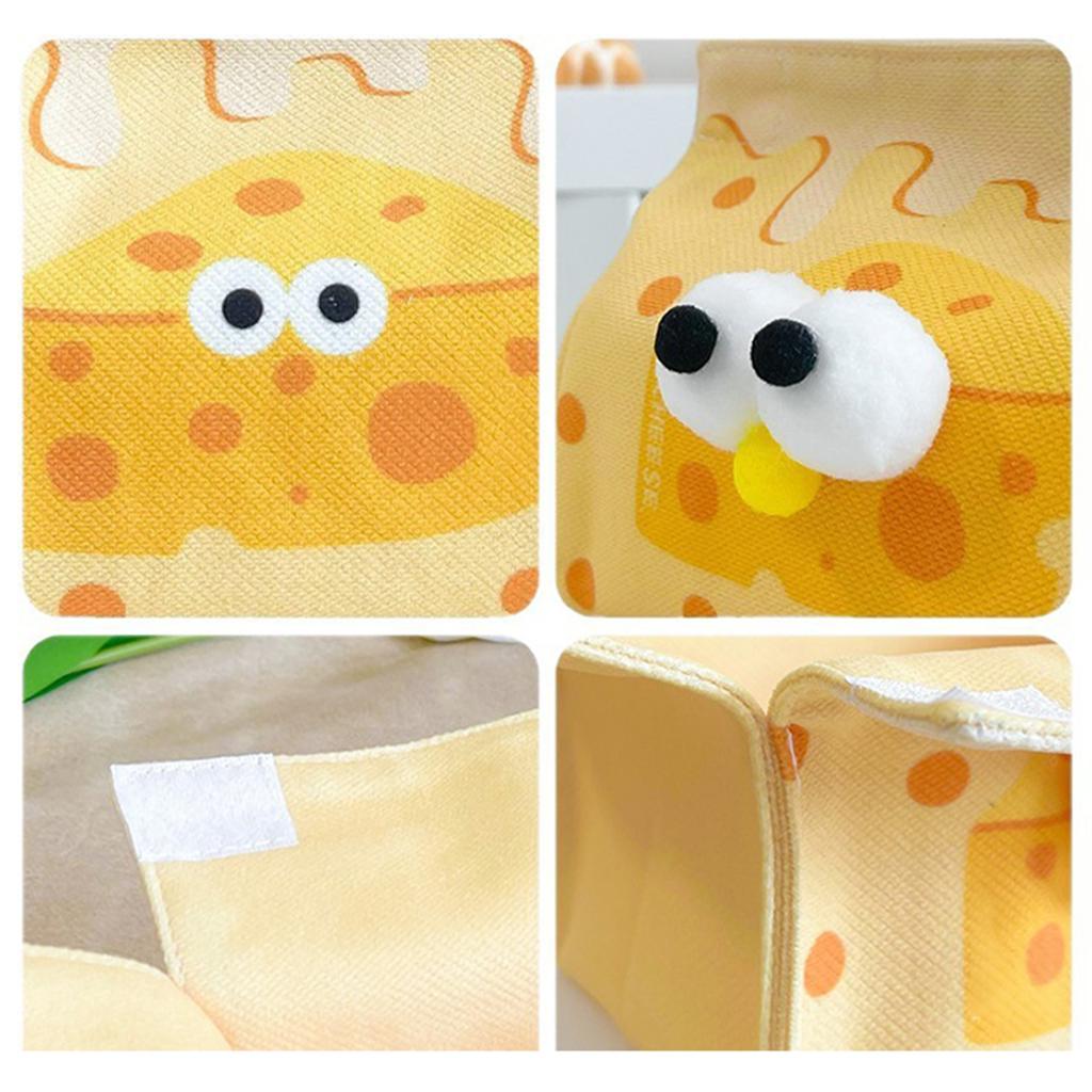 Cute And Surprising Cheese Tissue Box, Cute Cartoon Tissue Box, Desktop Fabric Tissue Box For Living Room And Dining Room.
