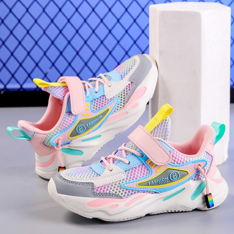 Classmate Summer Single Net Boys Sports Shoes 2025 Children's Shoes Breathable Girls Soft Sole Comfortable Fashion Casual Shoes
