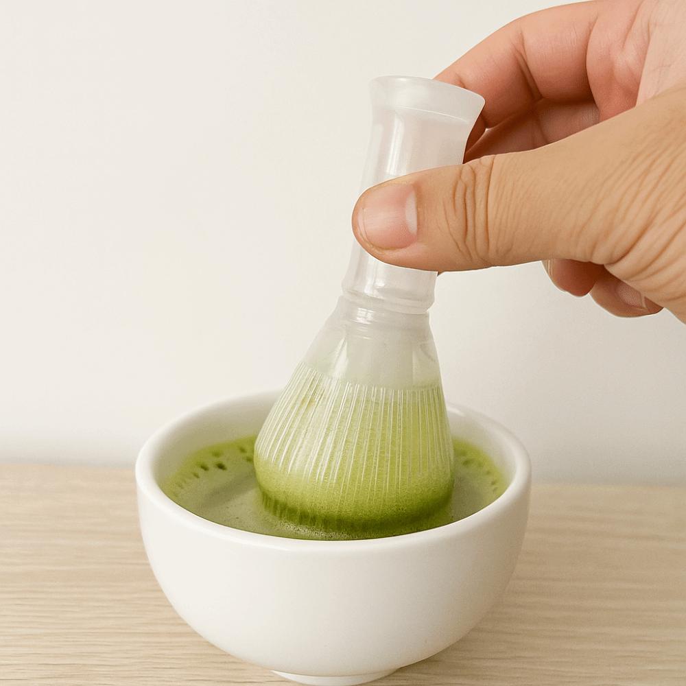 Frusta per Matcha Tradizionale di Alta Qualità in Resina PP Riutilizzabile Frusta per Polvere di Tè Verde Agitatore Portatile per Matcha Cerimonia del Tè