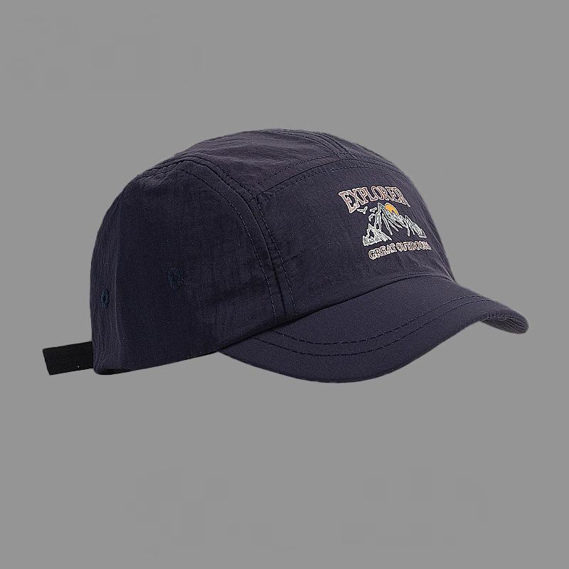 

Quick-Dry Mesh Embroidered Cap Vintage Short Brim Design Unisex Perfect for Running Camping Streetwear Outdoor Fashion Adjustable