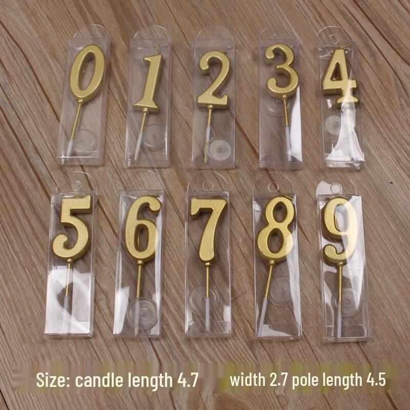 Golden Number Birthday Cake Decoration