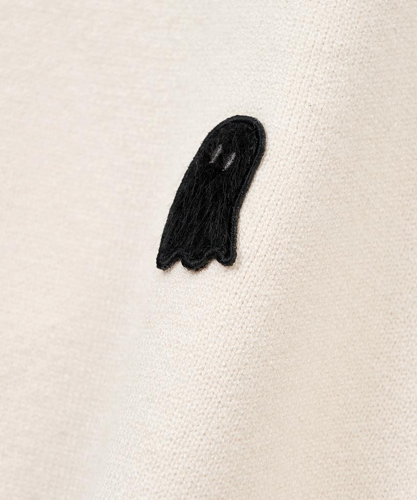 ZIOSONGZIO Semblance Whole Garment Crew Neck Knit Cream Zi2Kt804Cr