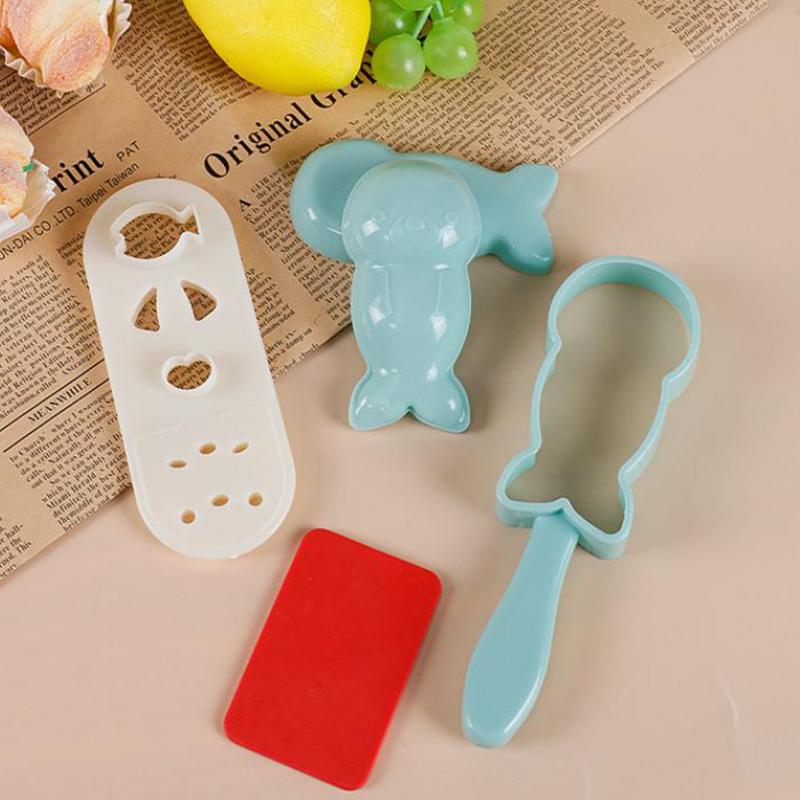 1Set Cute Sea Lion Sushi Rice Mold Decor Cutter Sandwich Diy Tool Japanese Rice Ball Sushi Bento Seaweed Mold Outdoor Tableware