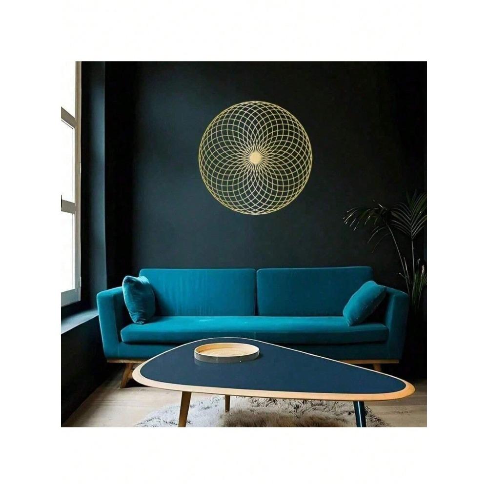 Enlightened Mandala Metal Wall Art Sacred Geometry Decor Waterproof Rust-Proof Durable Home Gift For Bedroom Living Room Bathroom Modern Spiritual