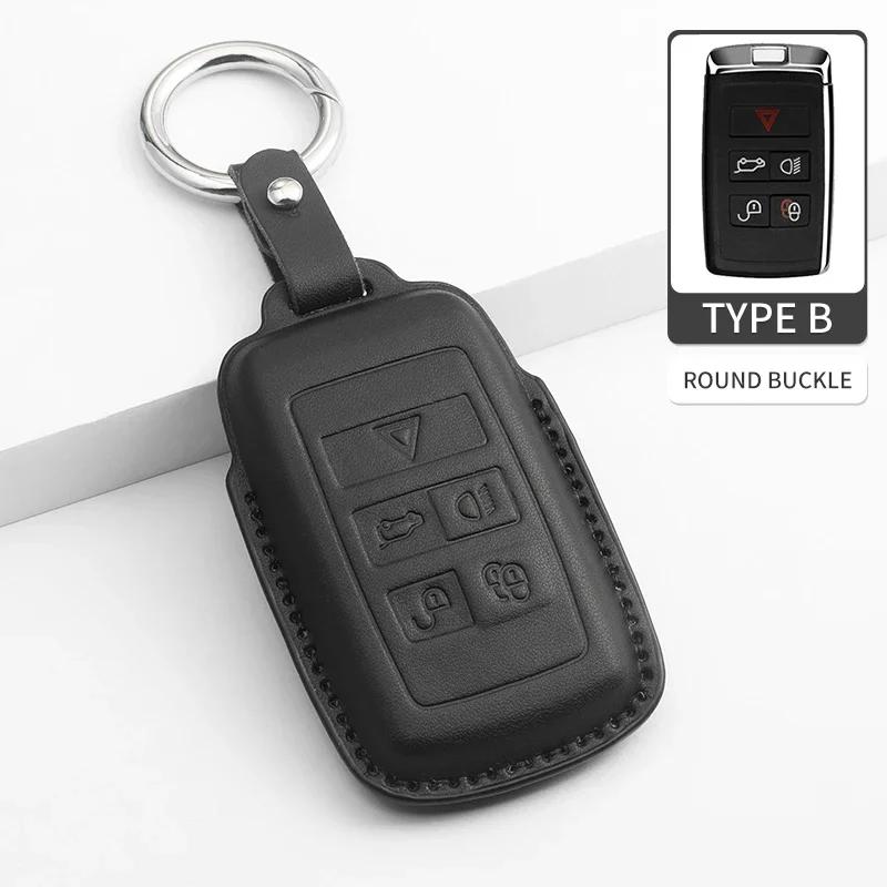 For Land For Jaguar Car Key Case Cover Shell Rover Range Rover Evoque Discovery Sport Velar Xe E-Pace Xf Accessories Pu Leather