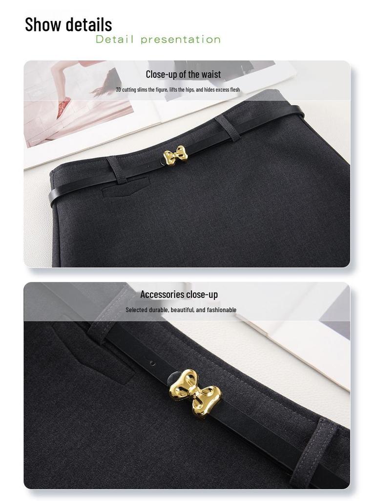 2025 Nová zeštíhlující sukně midi s vysokým pasem - Jarní/podzimní petit bodycon styl