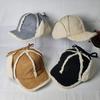 Lei Feng hat men and women autumn and winter couple retro ins lamb wool versatile ear protection cold soft top tide Korea