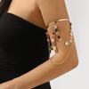 Pearl Upper Arm Bangles Adjustable Open Cuff Bracelet Fashion Tassel Arm Chain  Party