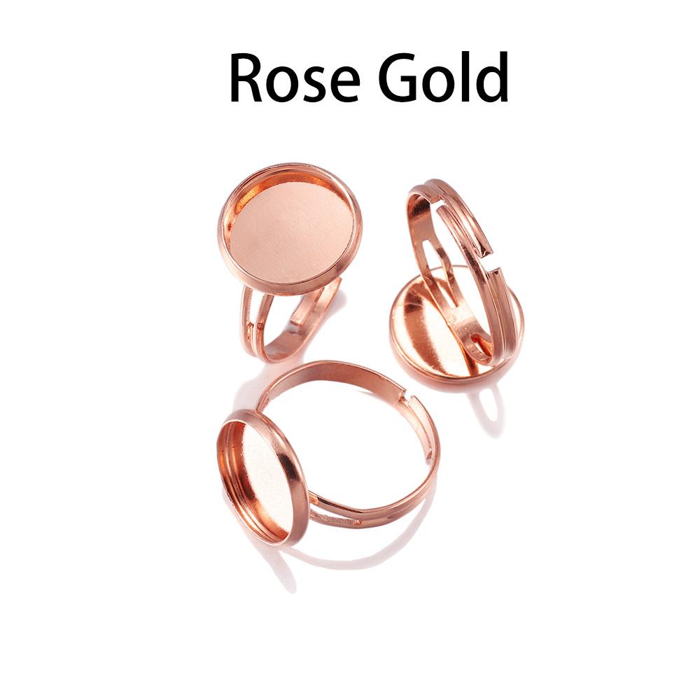 

10 шт./лот, регулируемая пустая основа для кольца, подходит для диаметра 10, 12, 14, 16, 18, 20, 25 мм, стеклянные кабошоны, лоток для настроек камеи, кольцо для изготовления ювелирных изделий своими руками 10mm x 10pcs