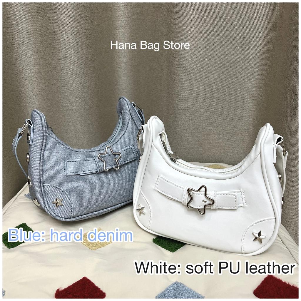 Sacs à main étoiles vintage pour femmes Fashi Hobos Sac d'épaule sous le bras Pochette pour dames Cuir PU Sacs d'aisselle féminins Sac cool Y2k