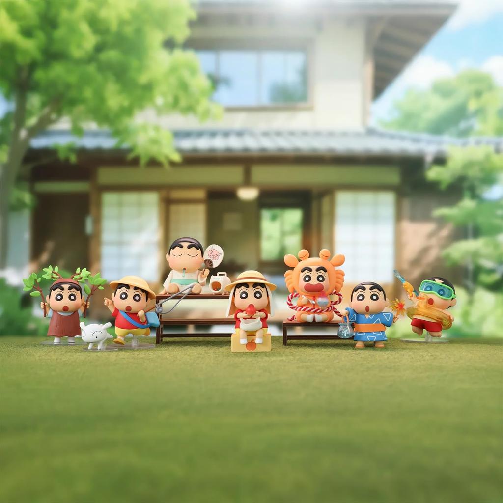 TOP TOY Crayon Series Gachapon Blind Box Figure Plastic Model Premium Toy PVC Soft Vinyl Character Birthday Gift Collectible Shin-chan "Summer