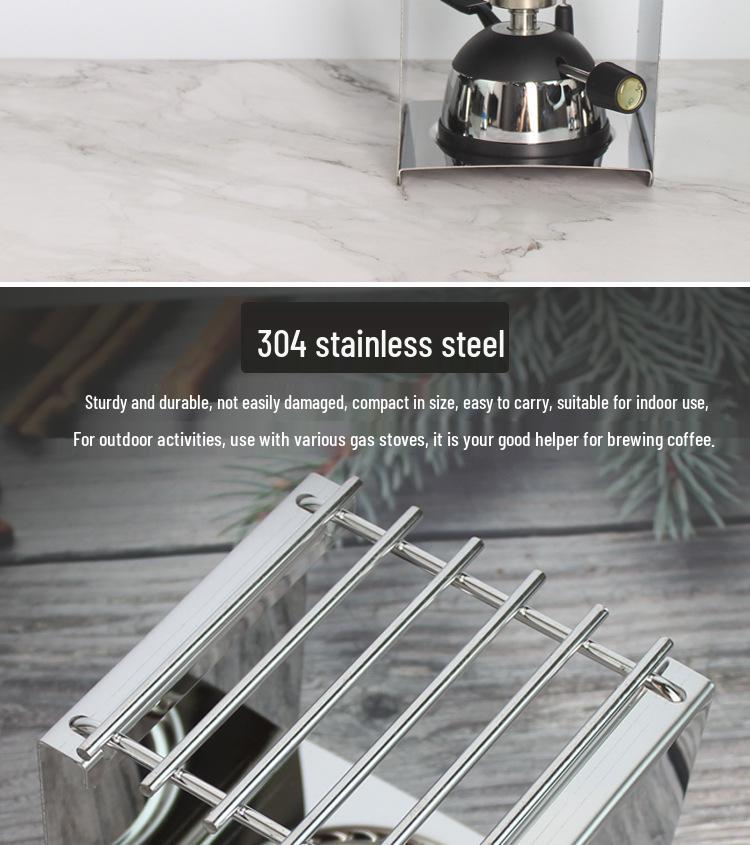 Stainless Steel Multi-Purpose Stove Rack for Moka Pots, Teapots, and Camping Stoves