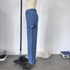 Women's High-Waisted Retro Cargo Jeans, Wide-Leg, Floor-Length Spicy Girl Style
